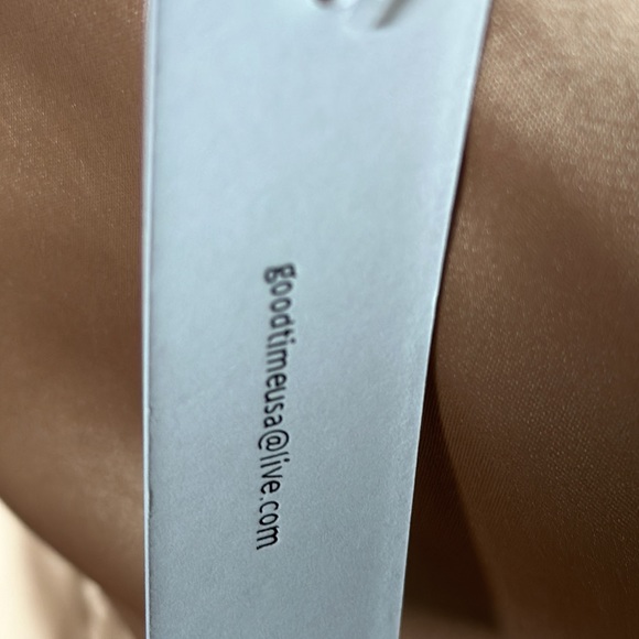 NWT Good Times One-Shoulder Ruched Wrap Dress in Champagne Size L - Picture 12 of 16